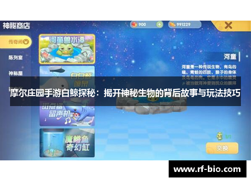 摩尔庄园手游白鲸探秘：揭开神秘生物的背后故事与玩法技巧