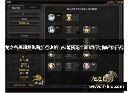 龙之谷黑暗复仇者加点攻略与技能搭配全面解析助你轻松征战